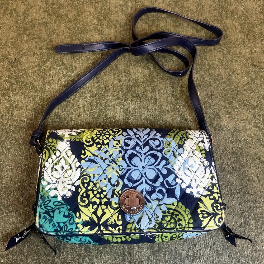 Vera Bradley Turn Lock‎ Crossbody Bag in a Multi-Color Pattern